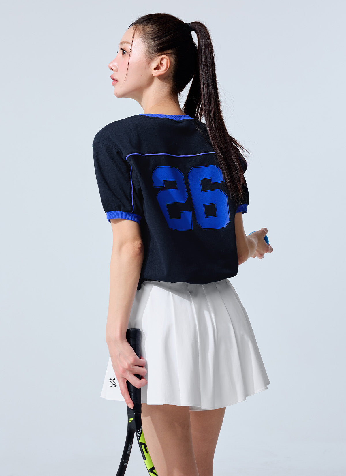 Color Block Piping String Short Sleeve