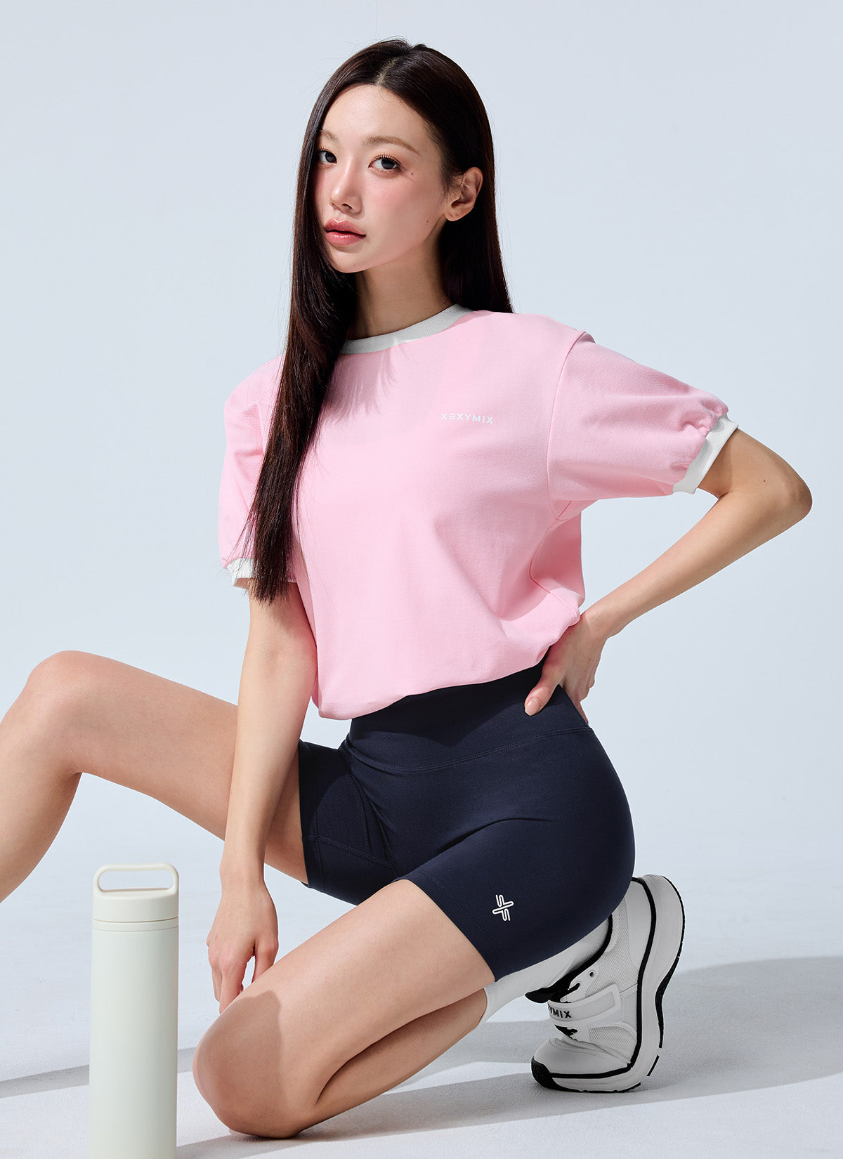 Color Block Piping String Short Sleeve