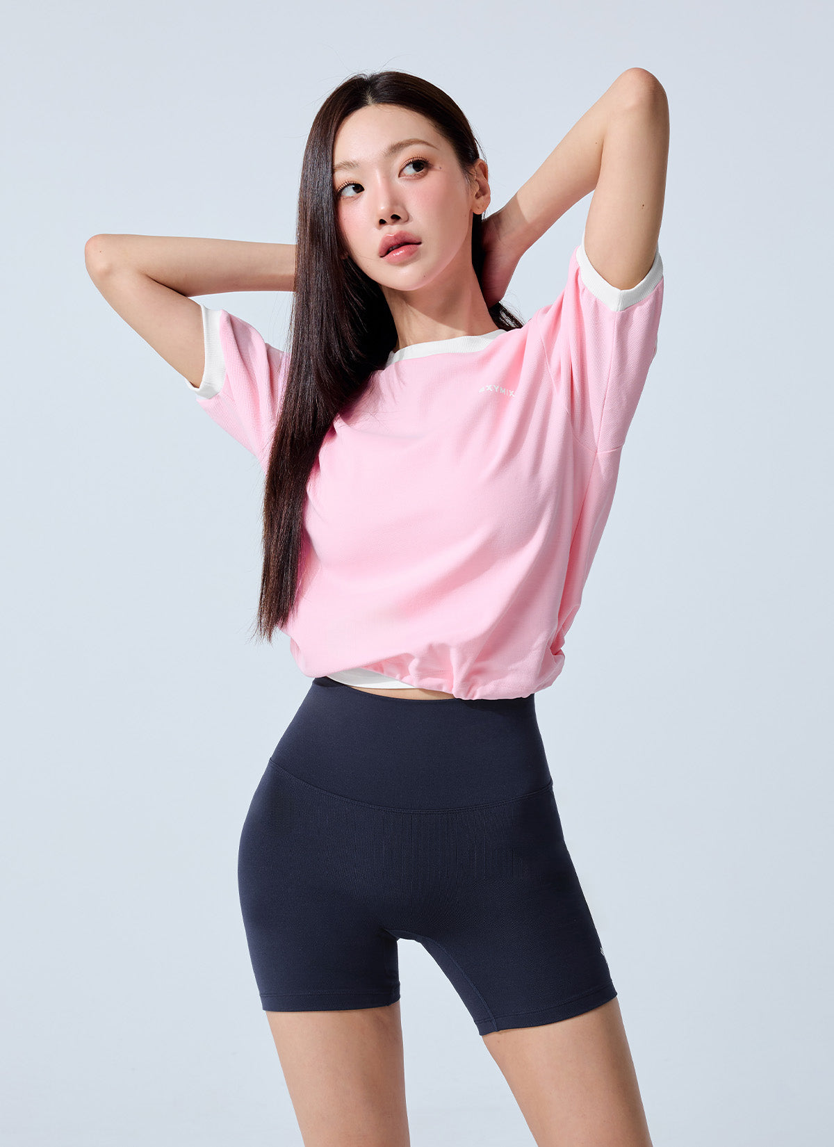 Color Block Piping String Short Sleeve