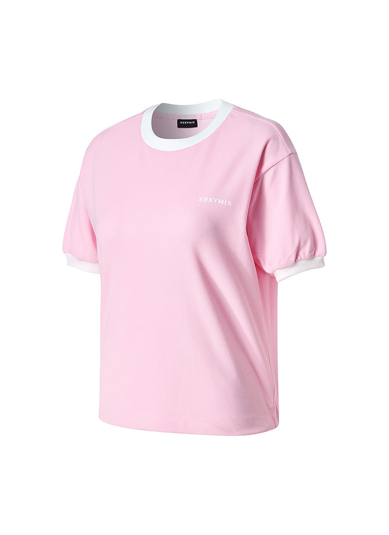 Color Block Piping String Short Sleeve