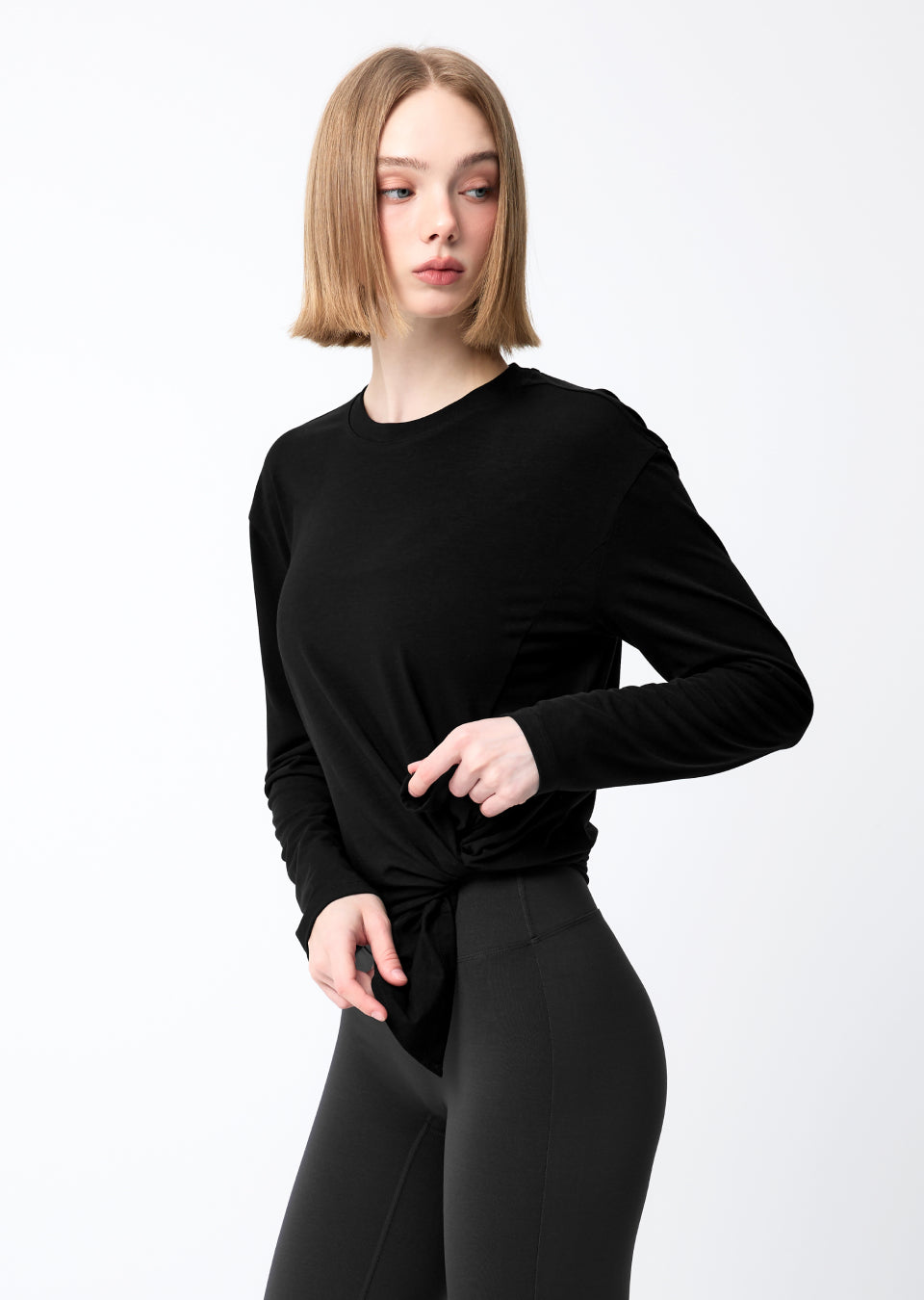 Loose One-Slit Long Sleeve