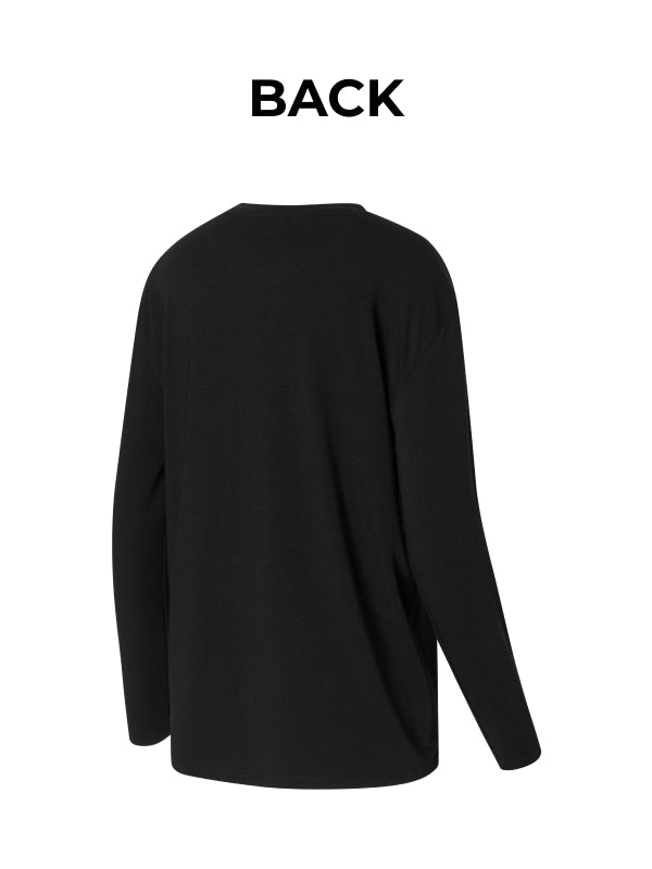 Loose One-Slit Long Sleeve