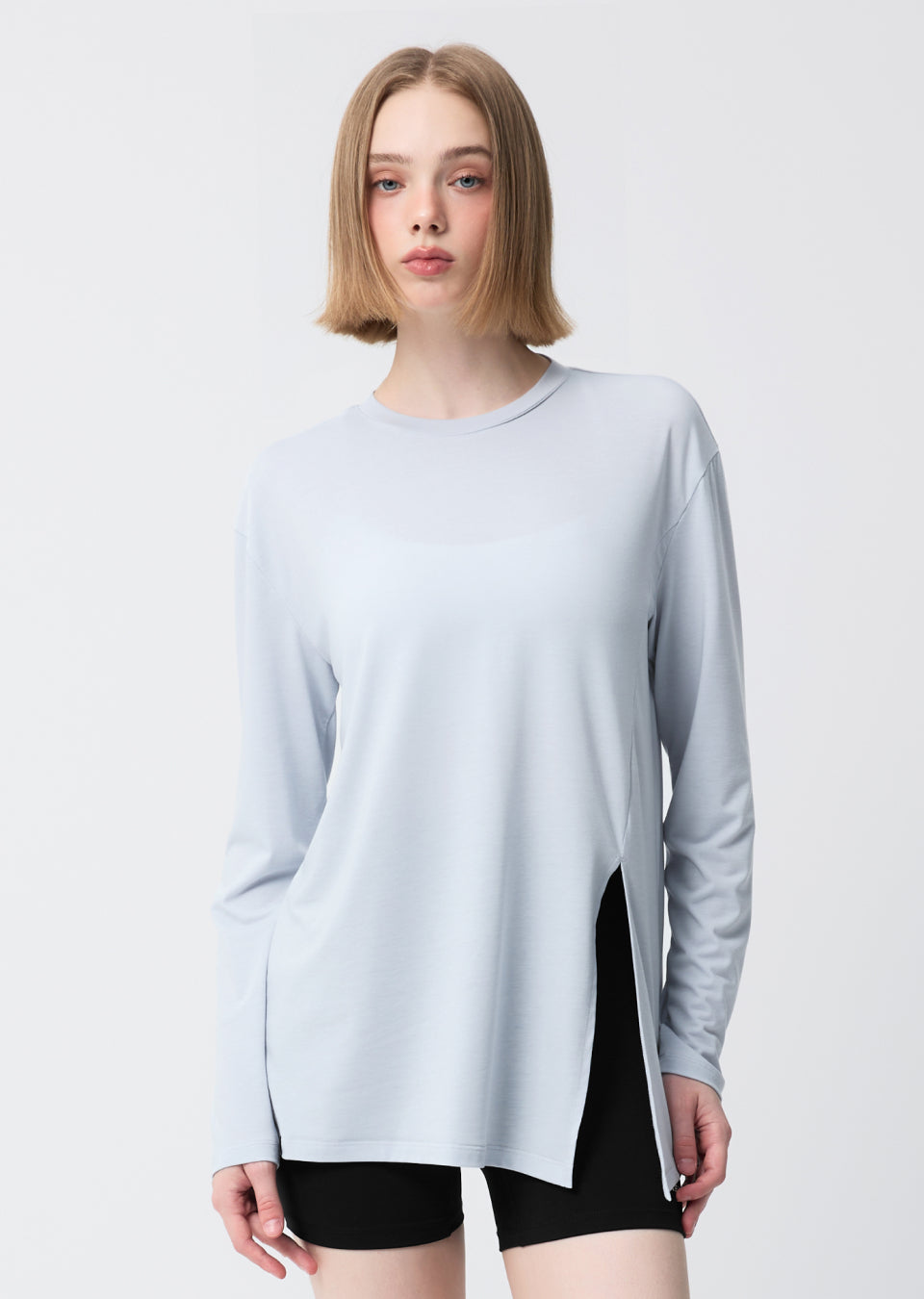 Loose One-Slit Long Sleeve