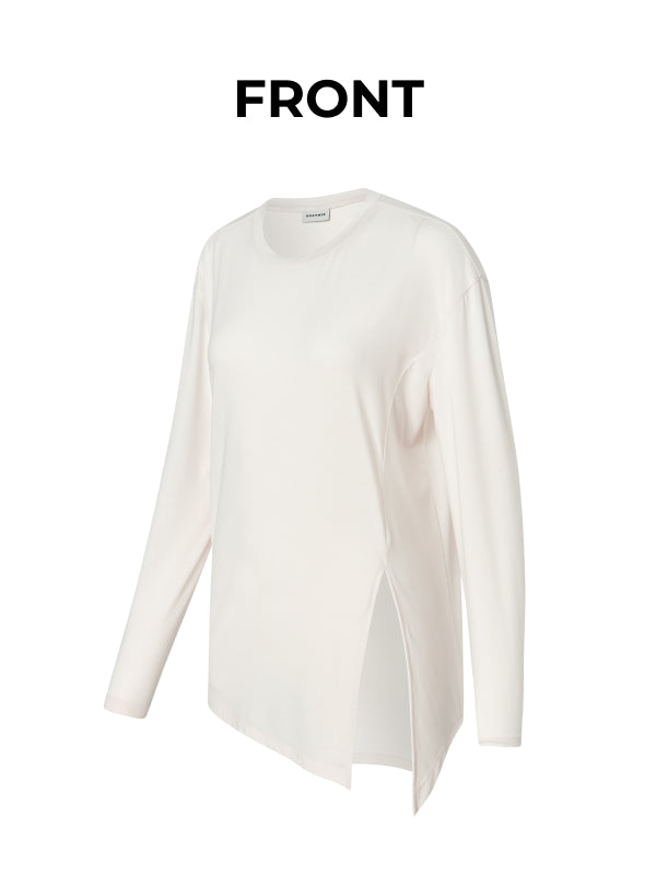 Loose One-Slit Long Sleeve