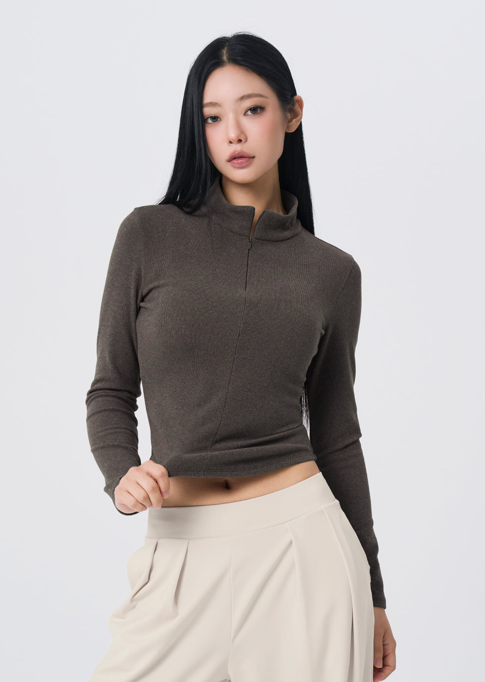 Warm Smooth Half-Zip Long Sleeve