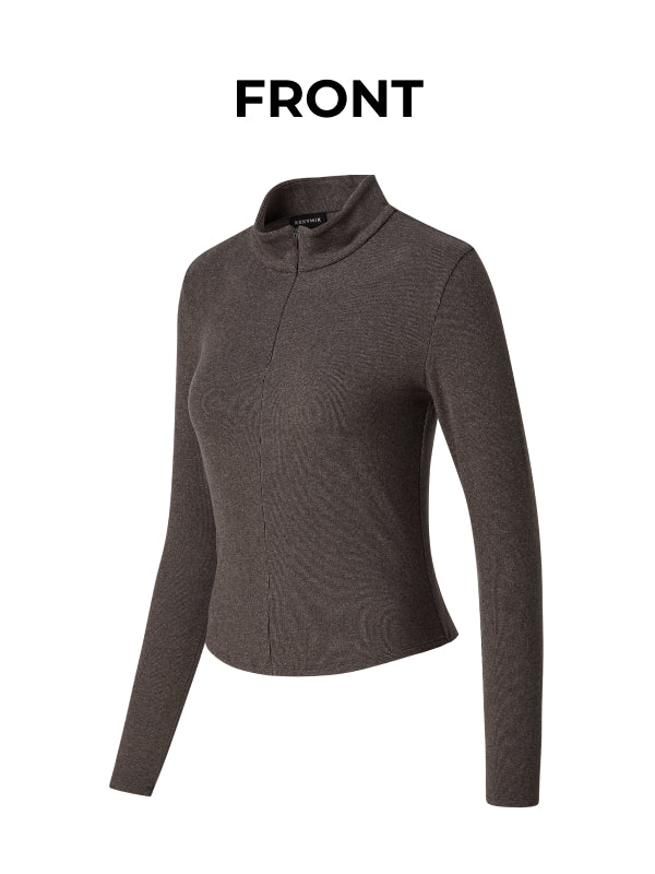 Warm Smooth Half-Zip Long Sleeve
