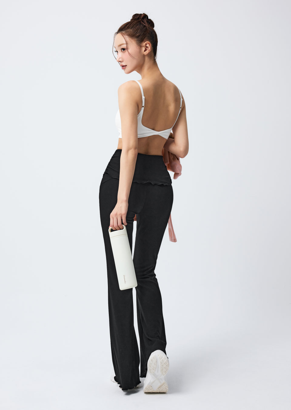 Soft Shirred Bootcut Pants