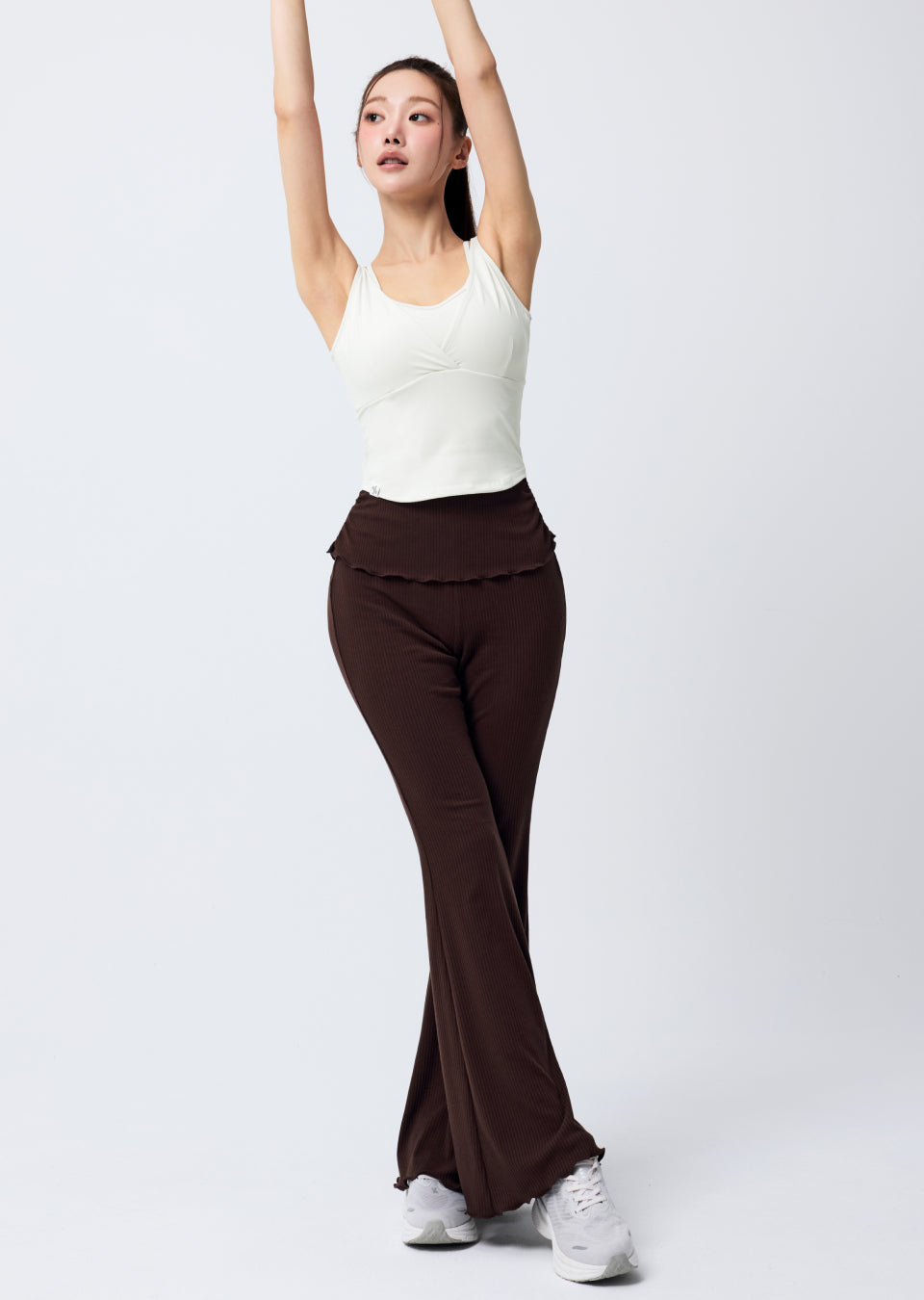 Soft Shirred Bootcut Pants