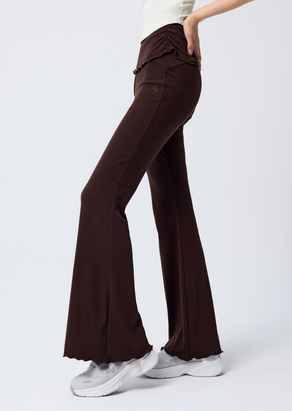 Soft Shirred Bootcut Pants