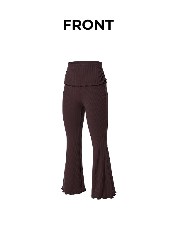 Soft Shirred Bootcut Pants