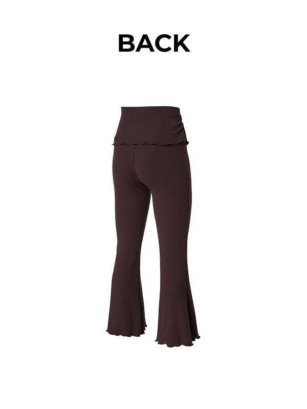 Soft Shirred Bootcut Pants