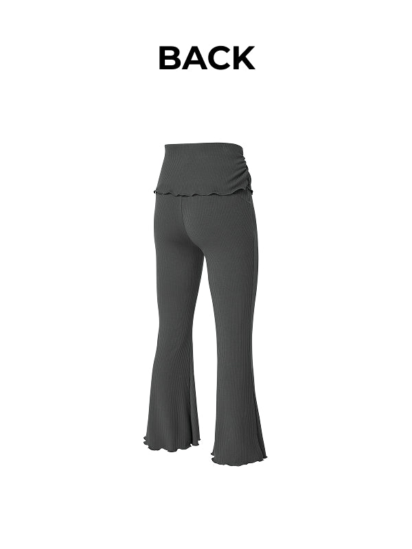 Soft Shirred Bootcut Pants