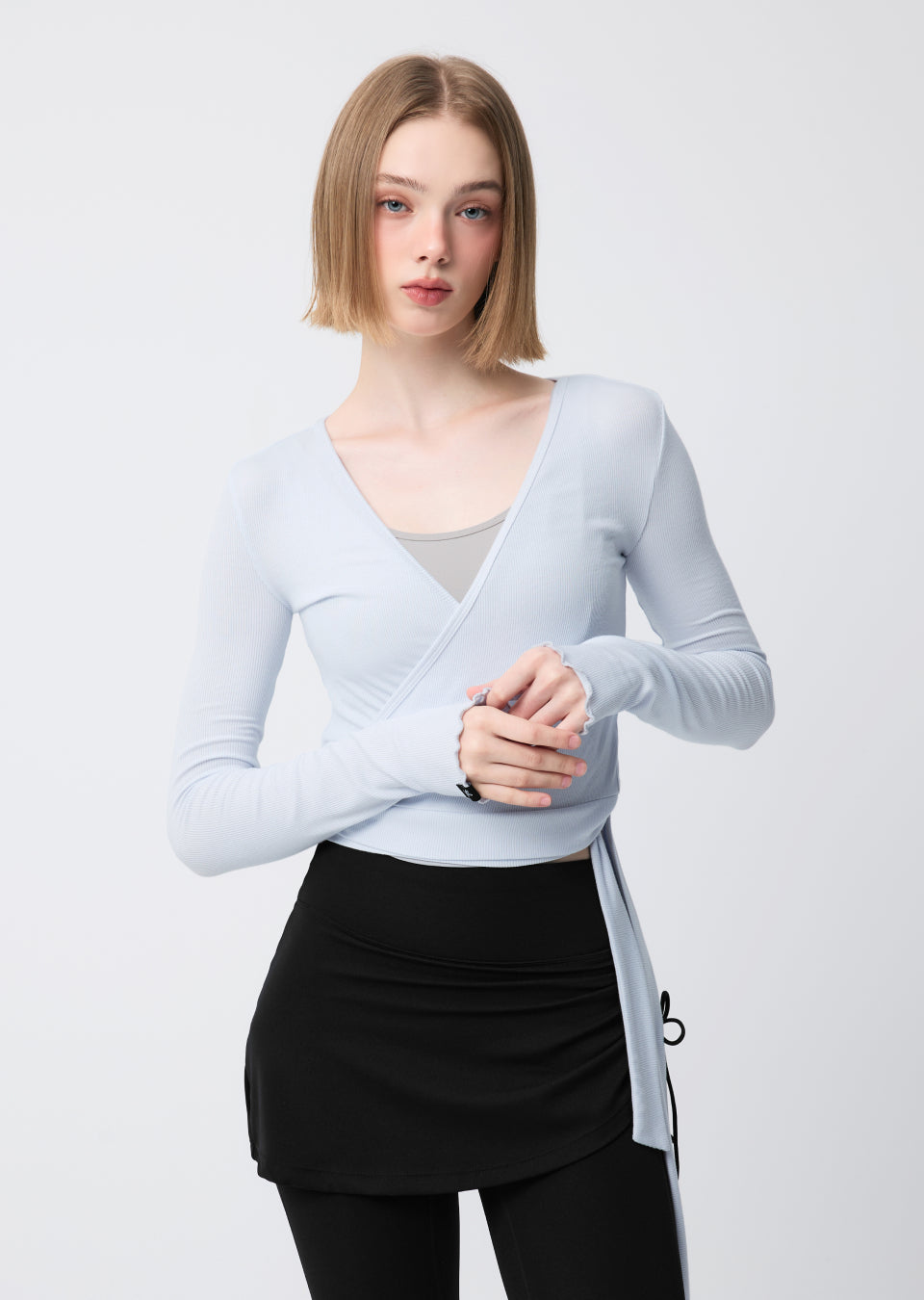 [Go Youn-Jung's Outfit] Ribbed Wrap Cardigan