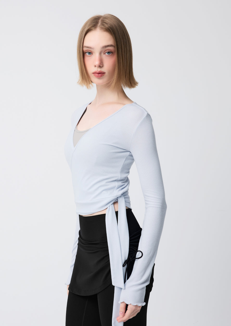 [Go Youn-Jung's Outfit] Ribbed Wrap Cardigan