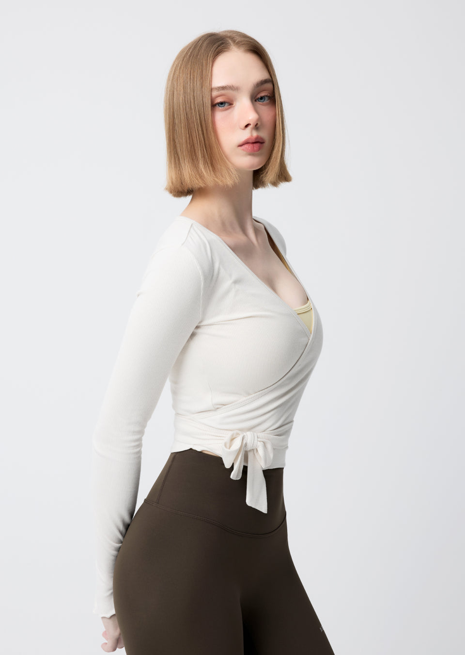 [Go Youn-Jung's Outfit] Ribbed Wrap Cardigan