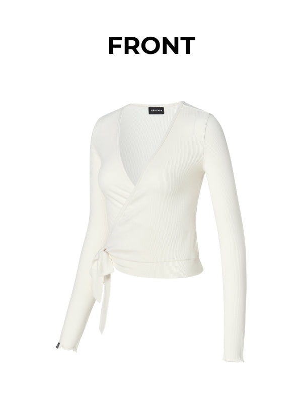 [Go Youn-Jung's Outfit] Ribbed Wrap Cardigan