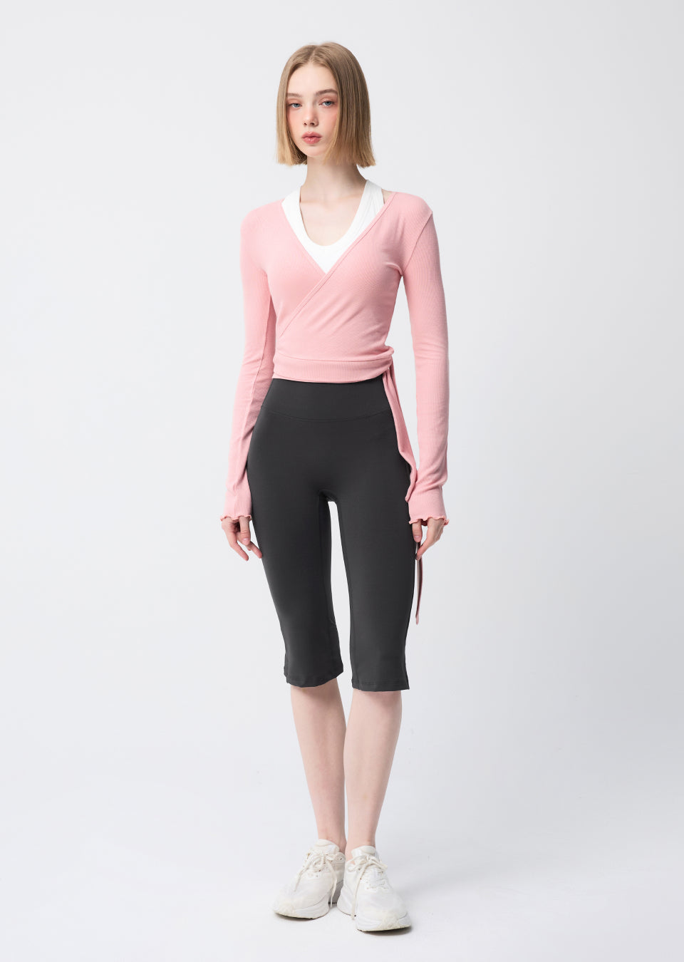 [Go Youn-Jung's Outfit] Ribbed Wrap Cardigan
