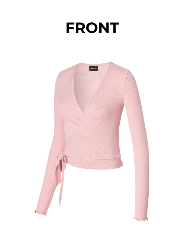 [Go Youn-Jung's Outfit] Ribbed Wrap Cardigan