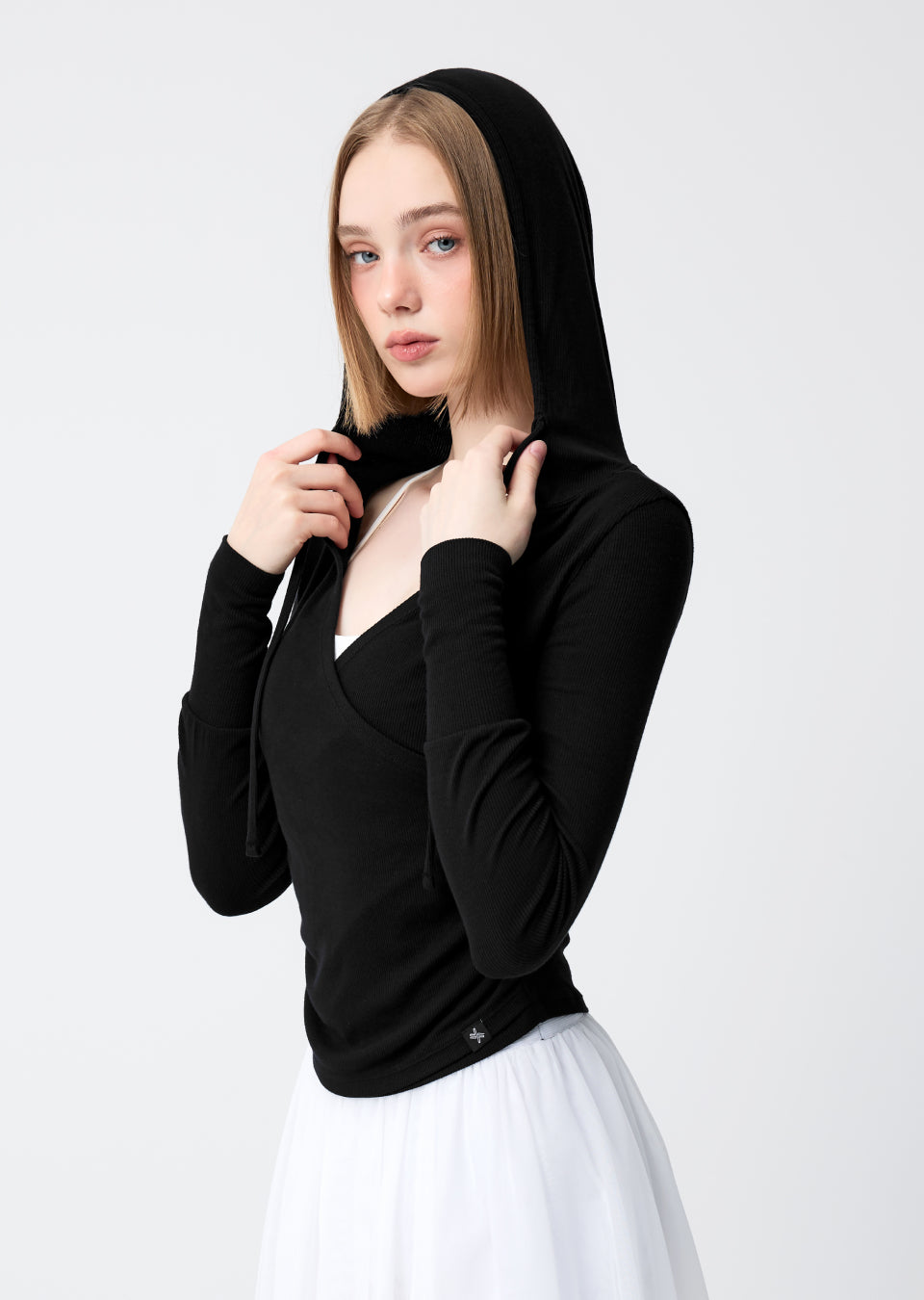 Soft Wrap Shirring Hoodie