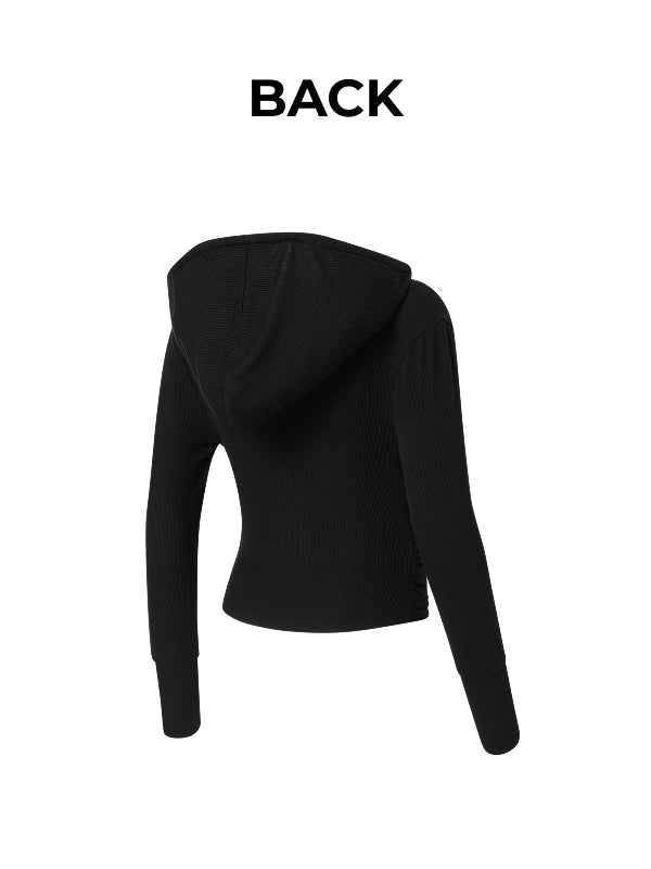 Soft Wrap Shirring Hoodie