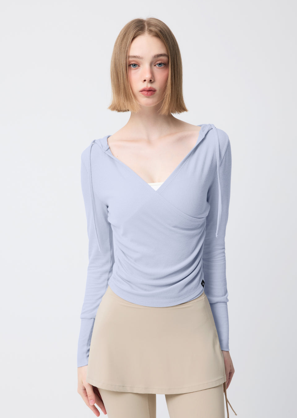 Soft Wrap Shirring Hoodie
