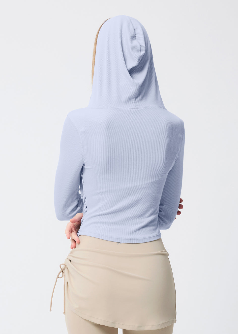Soft Wrap Shirring Hoodie