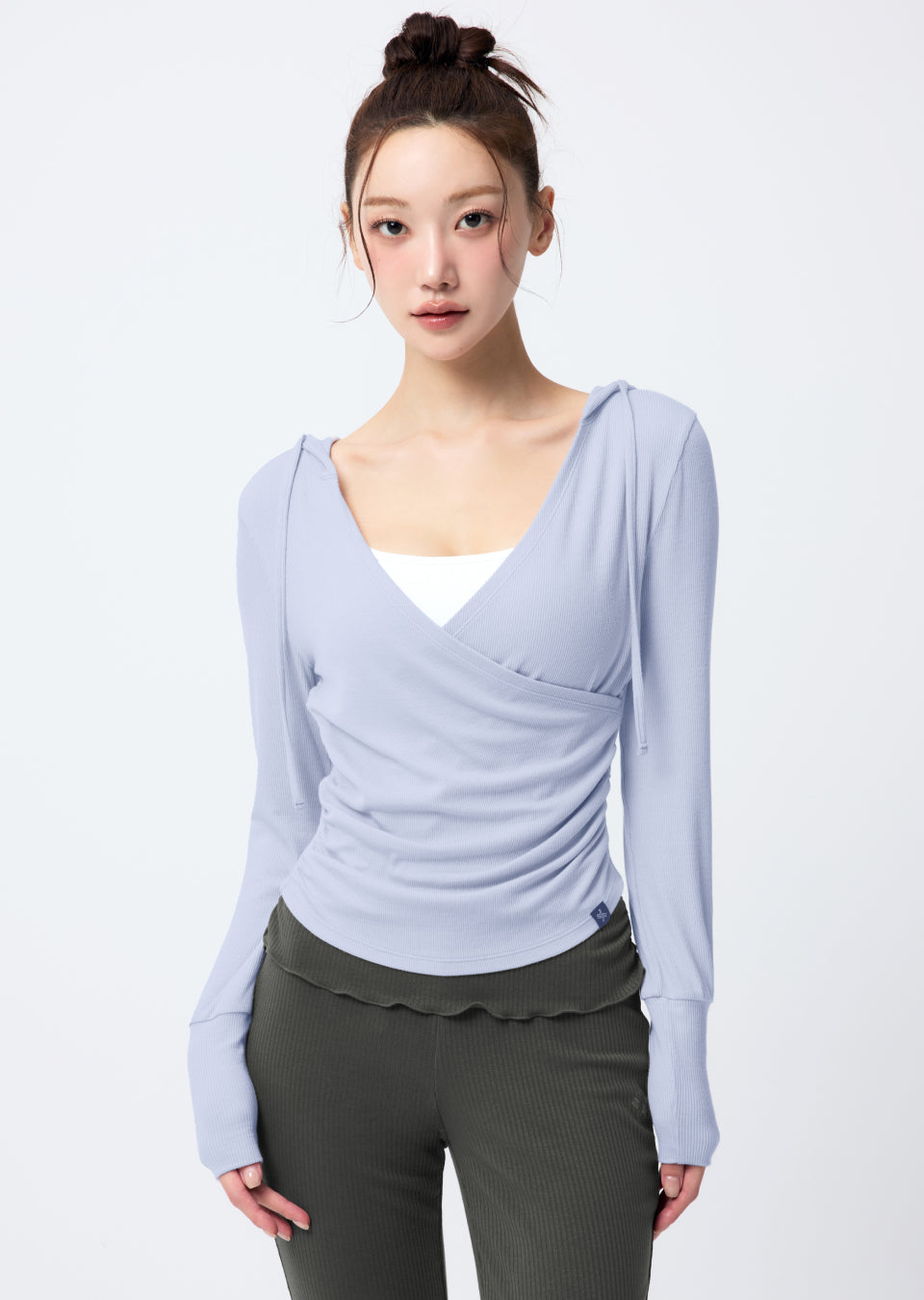 Soft Wrap Shirring Hoodie