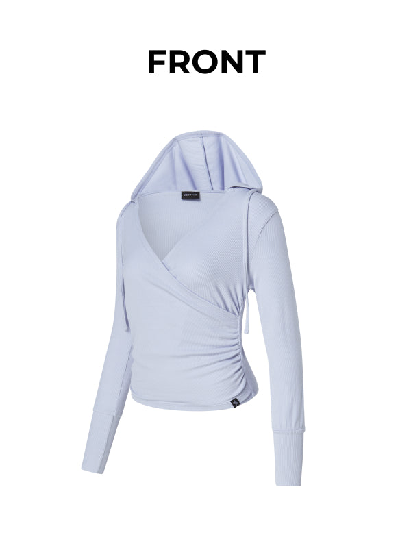 Soft Wrap Shirring Hoodie