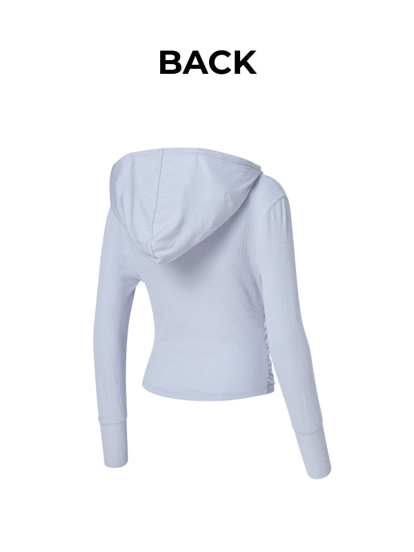 Soft Wrap Shirring Hoodie