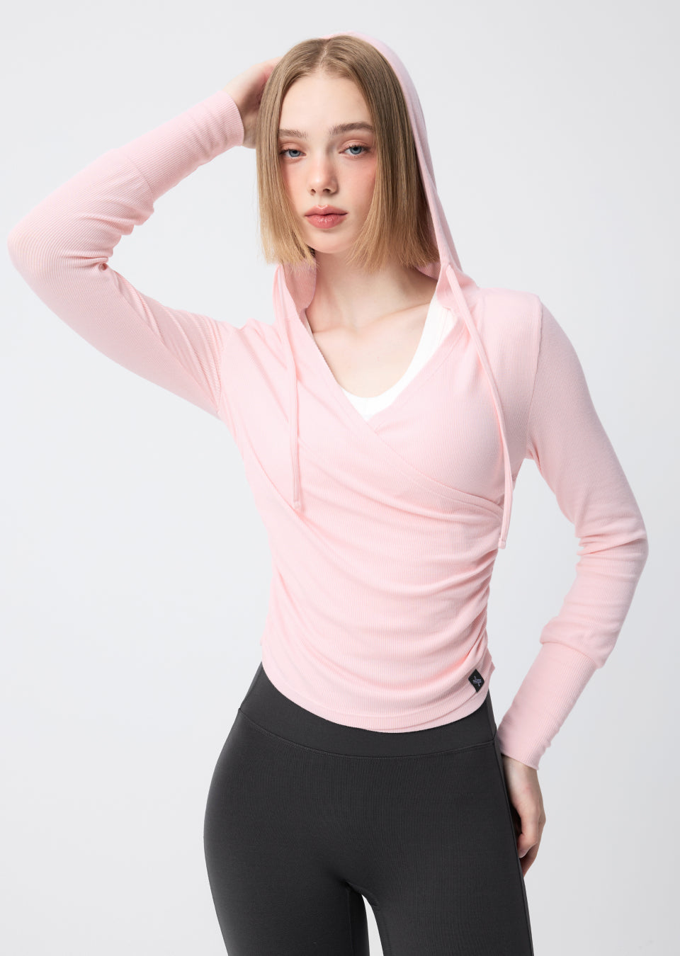 Soft Wrap Shirring Hoodie