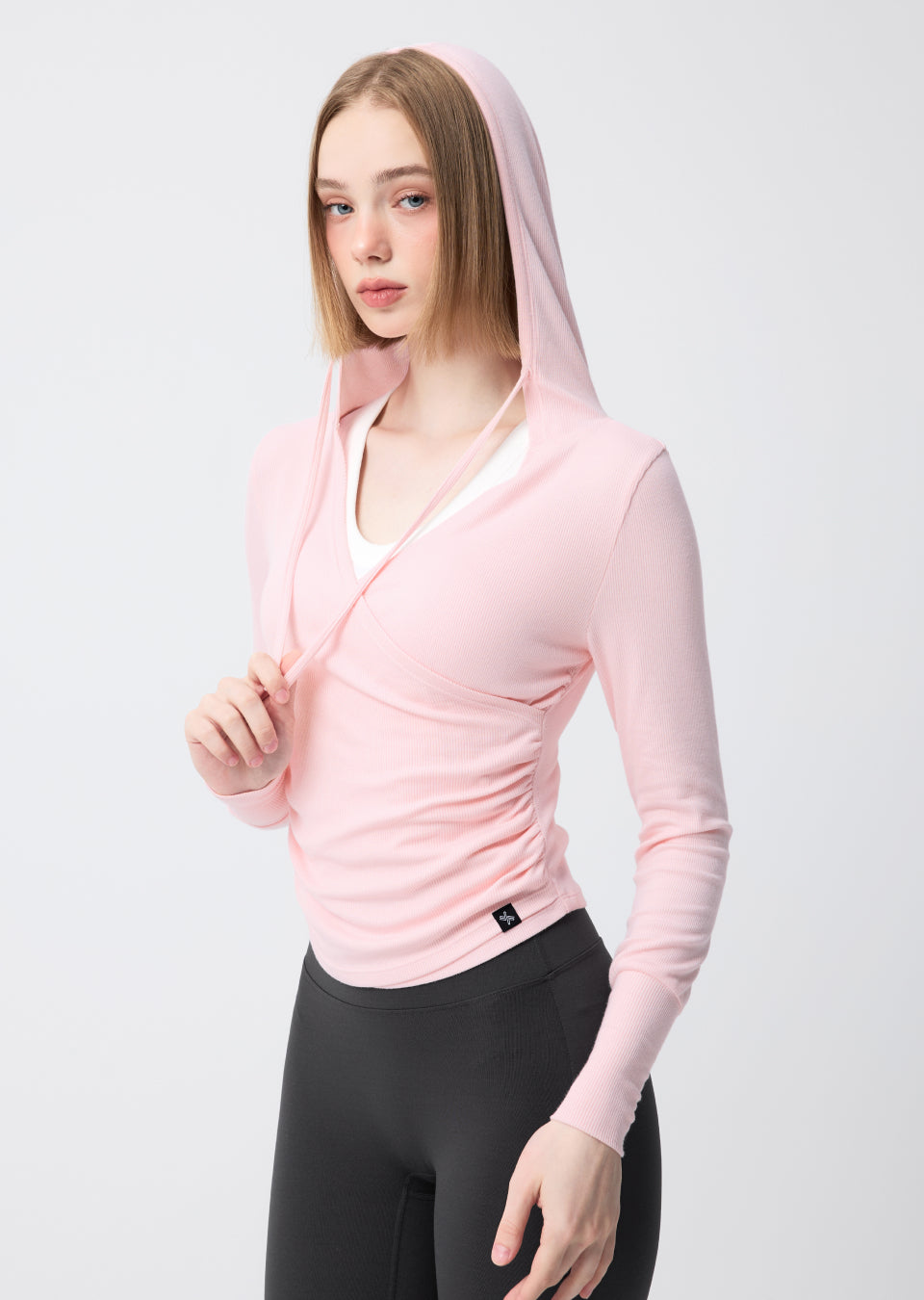Soft Wrap Shirring Hoodie