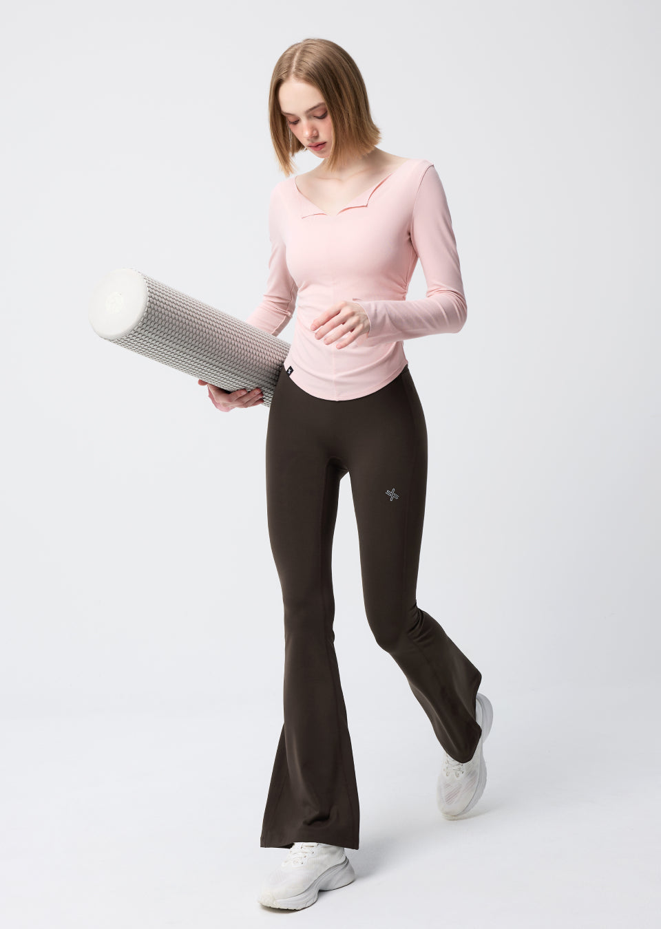 Open Slit Shirring Long Sleeve