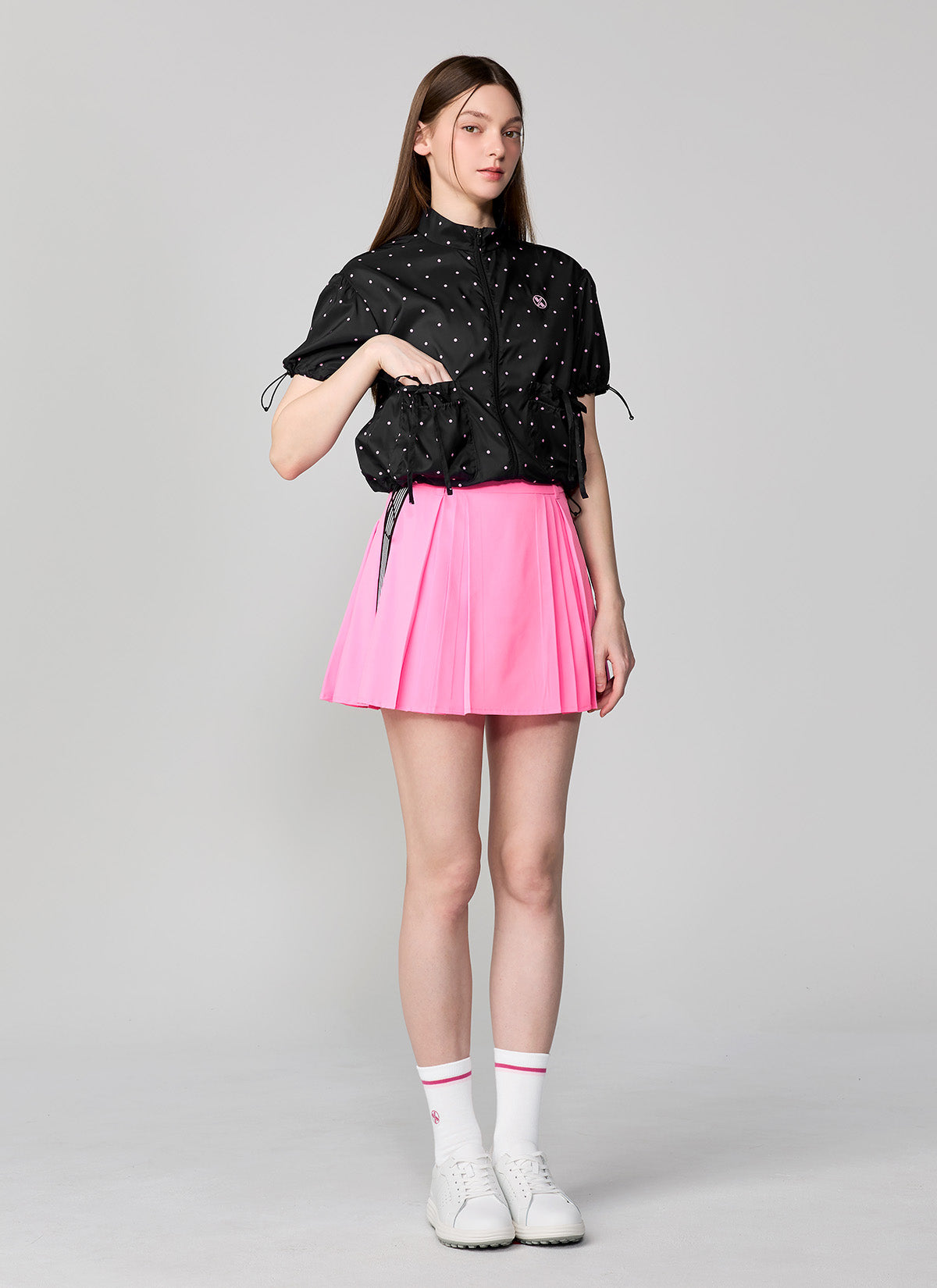 Airy Dot Short Sleeve Jumper