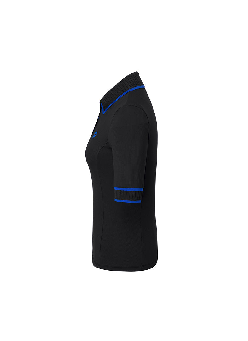 Ribbed Line Short Sleeve Polo Shirt