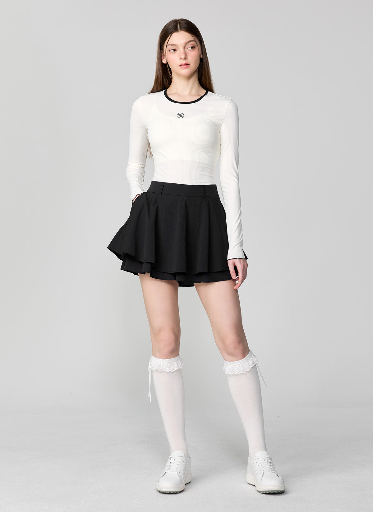 Magic Hole Flared Culotte Skirt