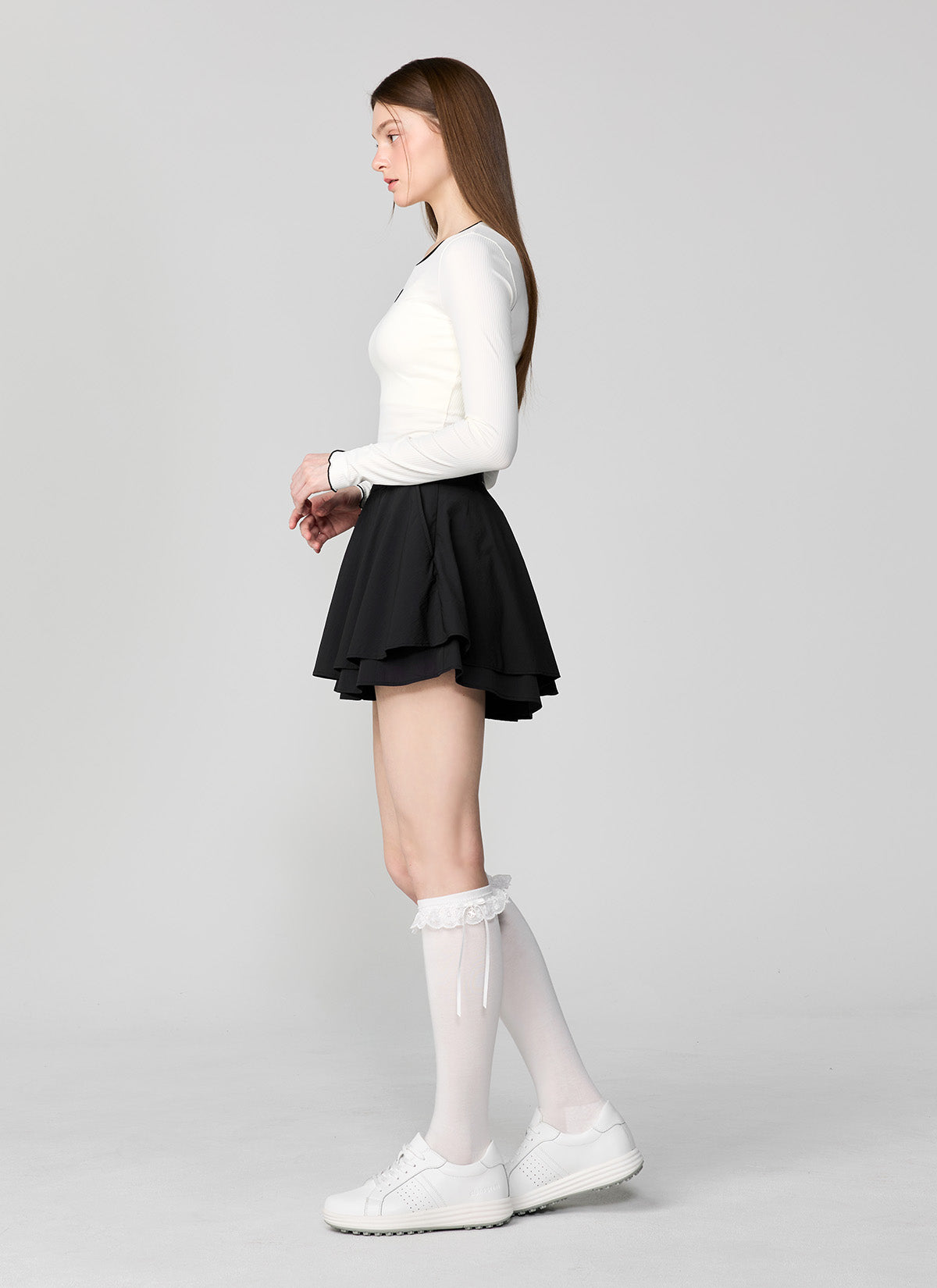 Magic Hole Flared Culotte Skirt