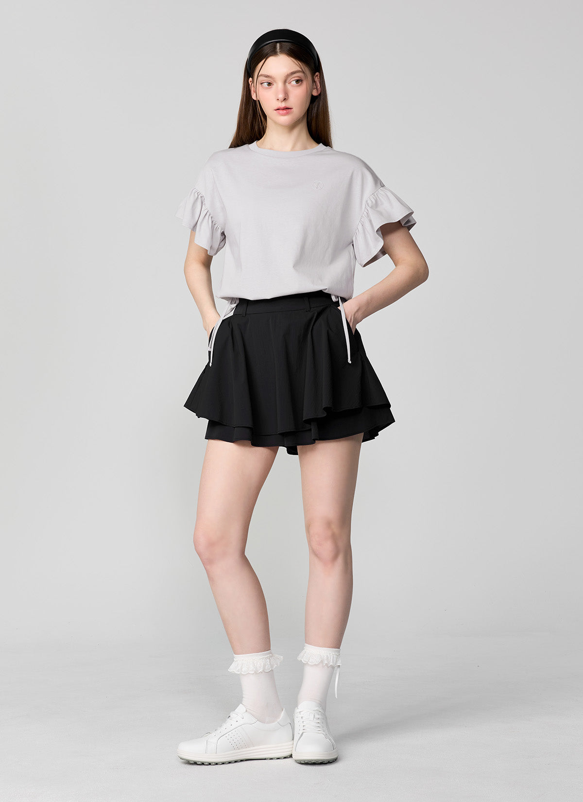 Magic Hole Flared Culotte Skirt