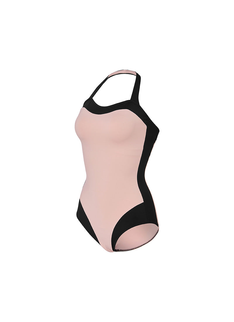 Color Block Marine Halterneck Swimsuit