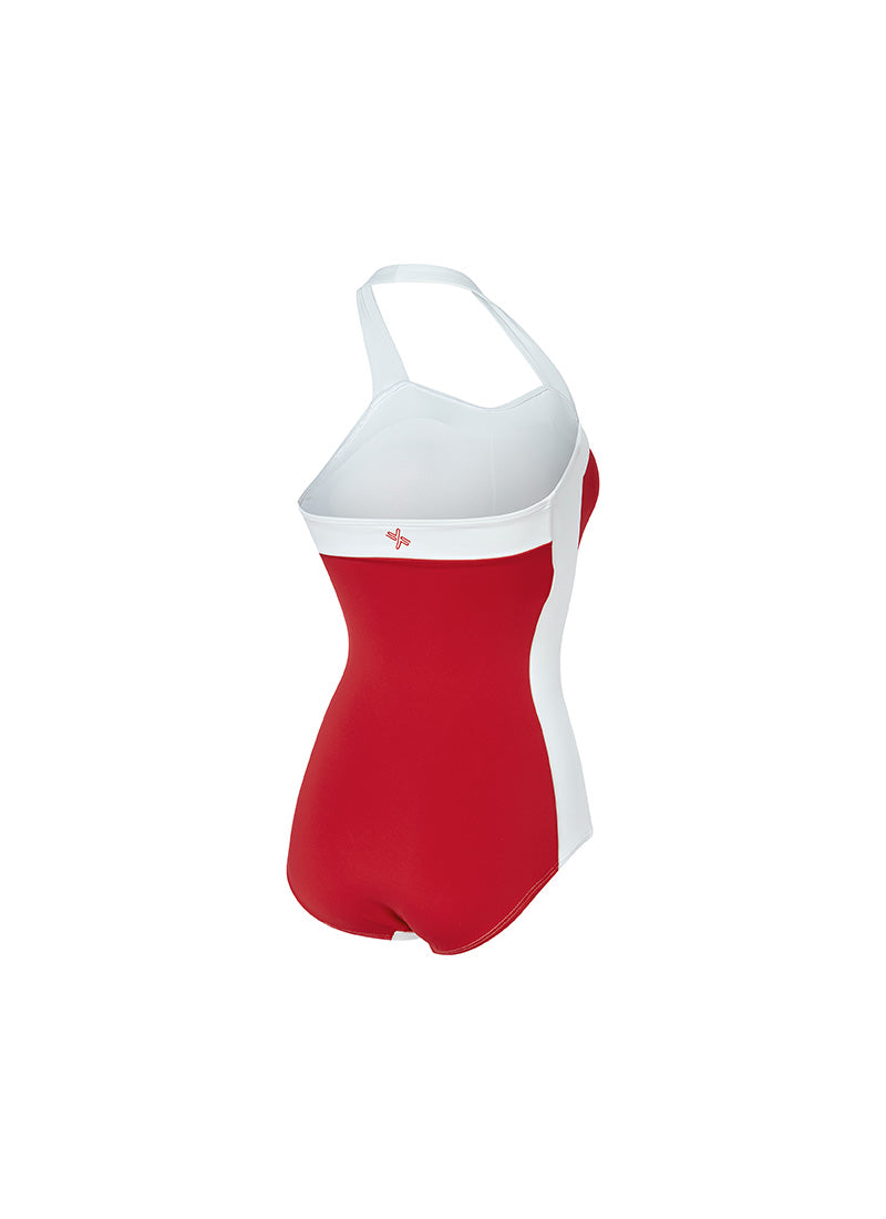 Color Block Marine Halterneck Swimsuit