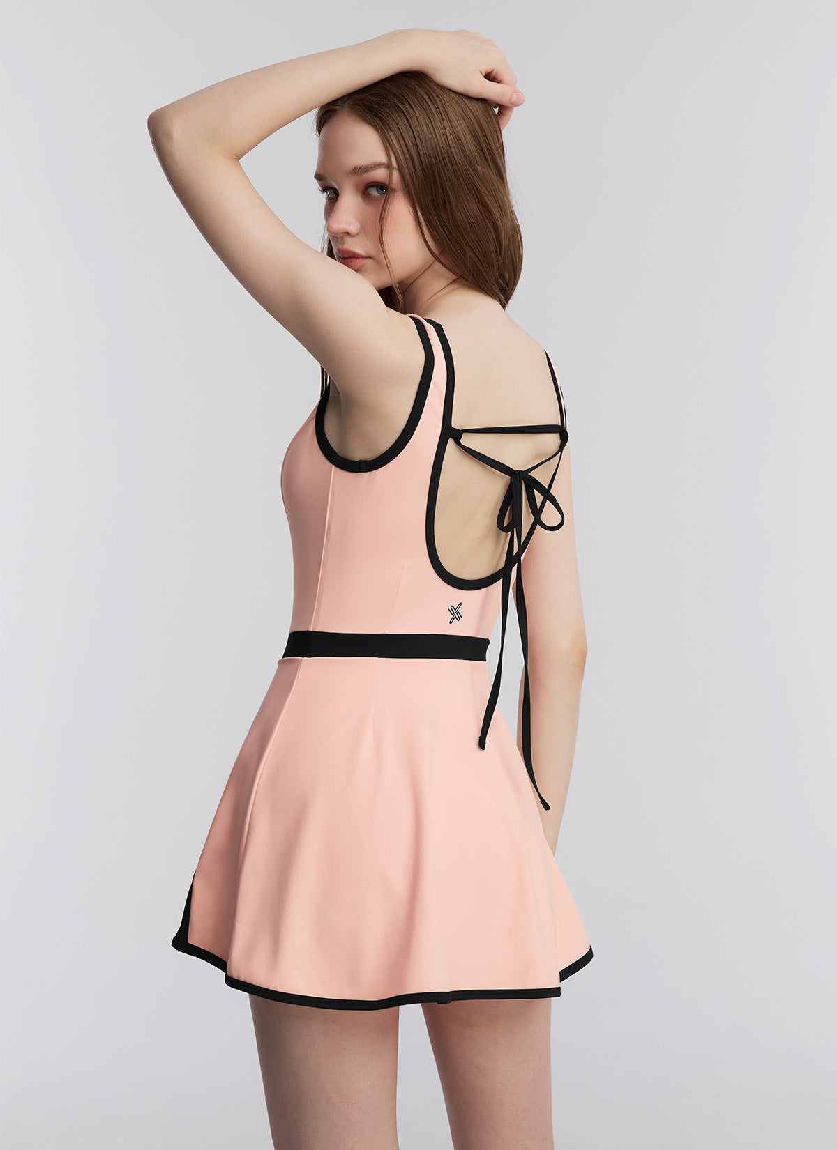 French Color Block 2-in-1 Dress