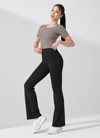Soft Ribbed Cropped Short Sleeve