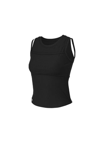 Soft Ribbed Layered Tank Top