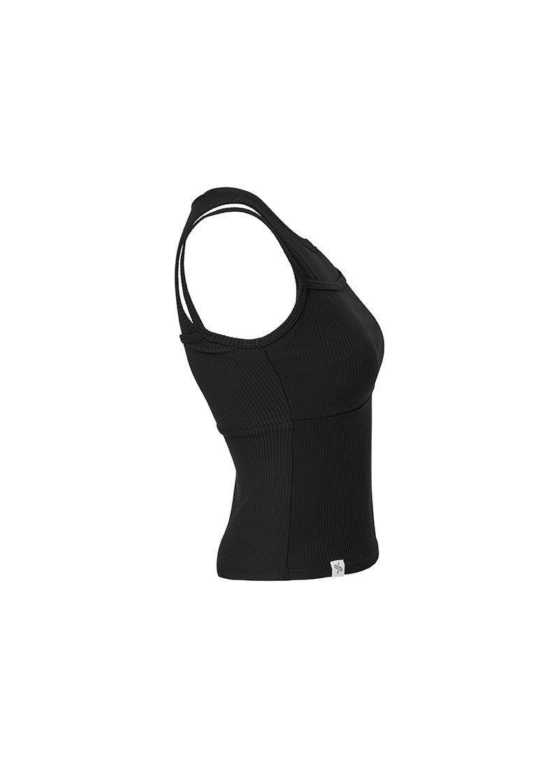 Soft Ribbed Layered Tank Top