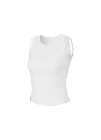 Soft Ribbed Layered Tank Top