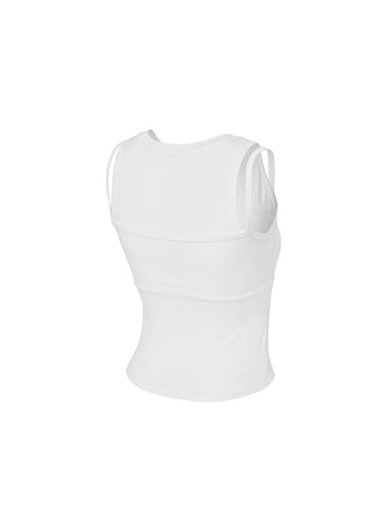 Soft Ribbed Layered Tank Top