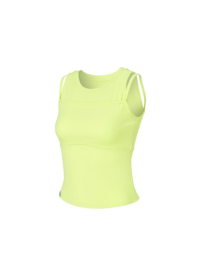 Soft Ribbed Layered Tank Top