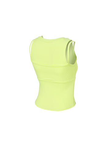 Soft Ribbed Layered Tank Top