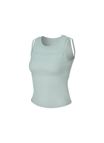 Soft Ribbed Layered Tank Top