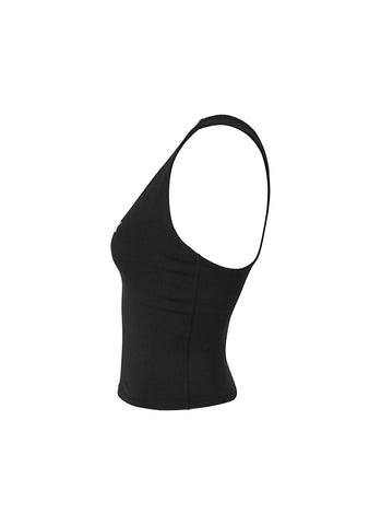 Unbalanced Logo Banding Crop Top