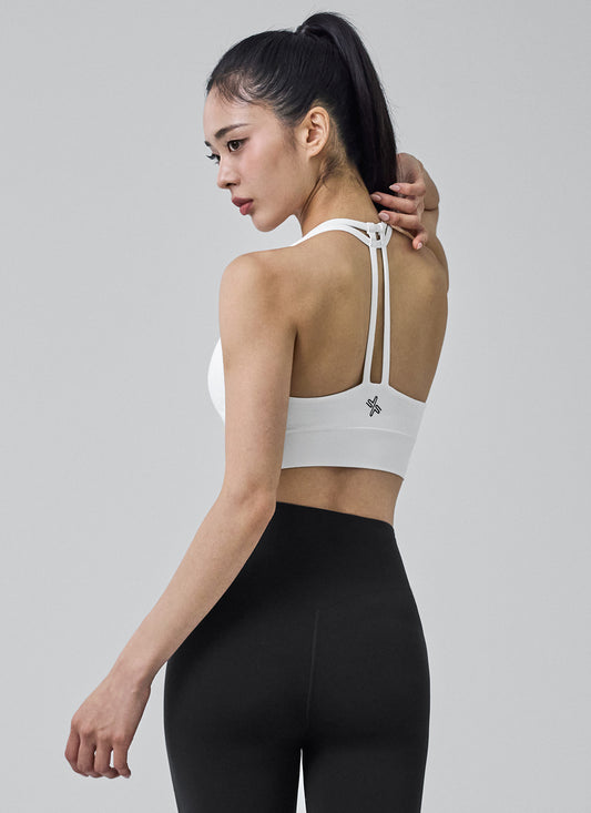 Black Label Signature Power Rise Double Halter Neck Top